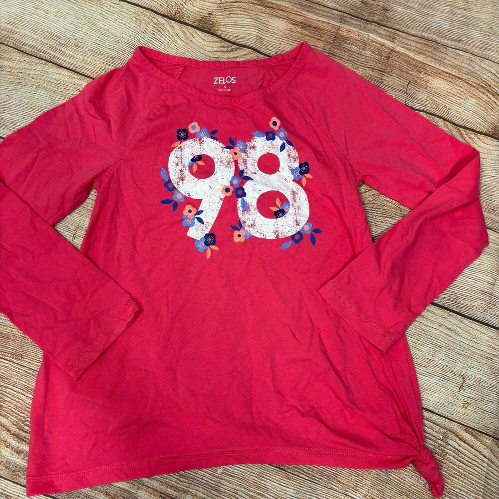 Zelos Girls Long Sleeve Graphic Tee - Size S